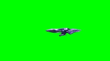 外星飞船飞行绿屏抠像影视特效视频素材