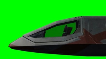 战斗飞机驾驶玻璃罩开启关闭动画绿布抠像视频素材