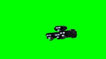 普罗米修斯飞船太空战舰飞行绿屏抠像特效视频素材