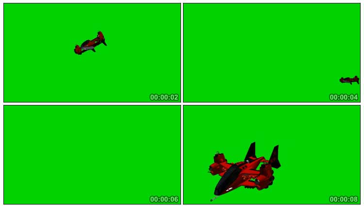 飞行器航空器飞机绿屏抠像特效视频素材