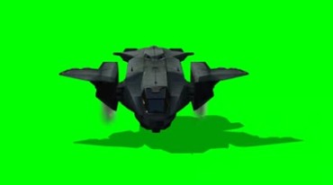 未来战机外星战斗飞机垂直起飞绿屏抠像特效视频素材