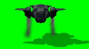 未来战机外星战斗飞机垂直起飞绿屏抠像特效视频素材