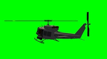 贝尔直升机飞行叶片旋转音效绿幕抠像特效视频素材