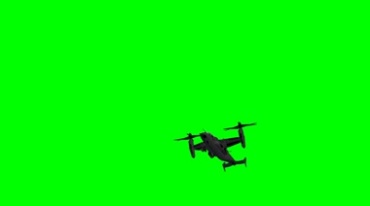 美国旋转翼鱼鹰飞机飞行绿屏抠像影视特效视频素材