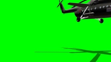 直升机起飞飞走绿布免抠像影视特效视频素材