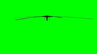 直升机旋翼叶片旋转动画绿幕抠像特效视频素材