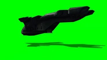 科幻战舰战斗机3D展示绿屏抠像影视特效视频素材