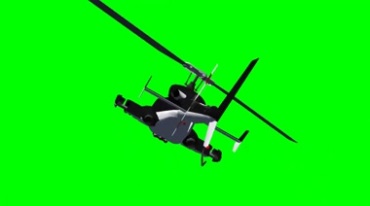 空军直升机快速飞过绿幕抠像影视特效视频素材