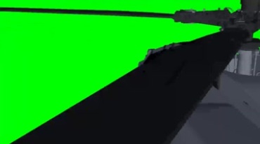 阿帕奇直升飞机近景叶片旋转绿幕抠像特效视频素材