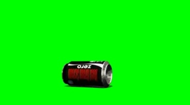 易拉罐啤酒罐饮料罐绿布免抠像影视特效视频素材