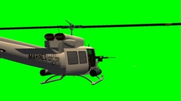 军用直升飞机发射飞弹绿屏抠像影视特效视频素材