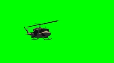 军用直升飞机发射飞弹绿屏抠像影视特效视频素材