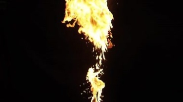 火焰窜的很高喷射大火燃烧黑屏抠像影视特效视频素材