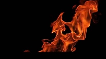 红色火焰跳动燃烧大火黑屏抠像影视特效视频素材