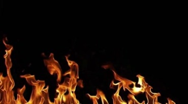红色火焰燃烧火苗摇动黑屏抠像影视特效视频素材
