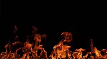 红色火苗火焰燃烧黑屏抠像影视特效视频素材