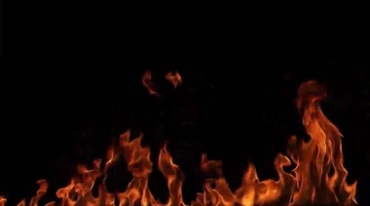 红色火苗火焰燃烧黑屏抠像影视特效视频素材
