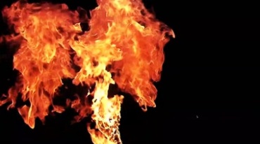 火团爆燃火球腾起绿屏抠像影视特效视频素材