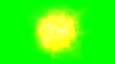 黄色炫光魔法光效绿屏抠像影视特效视频素材