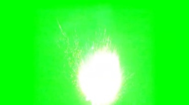 空中爆炸火星四射爆燃火光绿屏抠像影视特效视频素材