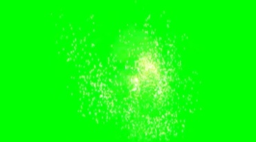 空中爆炸火星四射爆燃火光绿屏抠像影视特效视频素材