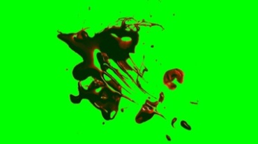 血渍血污血迹血斑绿屏抠像影视特效视频素材