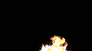 火球爆炸冲天火团绿屏抠像影视特效视频素材