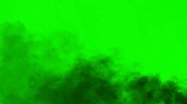 黑色烟尘滚滚黑烟消散绿屏抠像影视特效视频素材