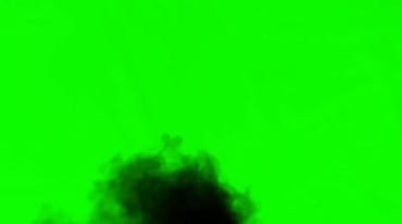 黑色烟尘滚滚浓烟绿屏抠像影视特效视频素材