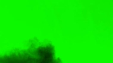 黑烟黑色烟尘吹烟绿屏抠像影视特效视频素材