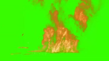 大火爆炸烈焰燃烧火团火球绿屏抠像影视特效视频素材