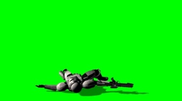 星球大战士兵被击毙倒地绿屏抠像影视特效视频素材
