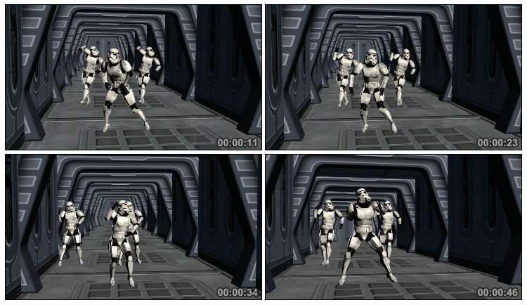机器人机械盔甲跳舞组合舞蹈动感舞步视频素材