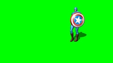 复仇者美国队长绿屏免抠像影视特效视频素材