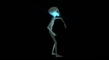 外星人跳舞透明抠像影视特效视频素材