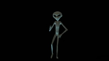 外星人跳舞透明抠像影视特效视频素材