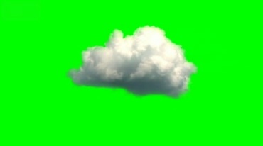 一团白云飘动绿屏免抠像影视特效视频素材