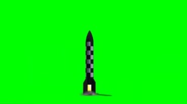火箭点火发射升空绿屏抠像影视特效视频素材