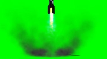 火箭点火发射升空绿屏抠像影视特效视频素材