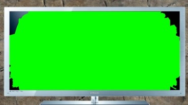 平板电视屏幕爆炸破碎绿屏免抠像特效视频素材