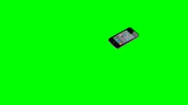 IPhone苹果手机掉落到地上绿幕抠像特视频素材