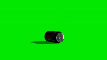 可口可乐零度易拉罐掉地绿屏抠像影视特效视频素材