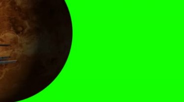 星际迷航太空飞船航行星球背景绿屏抠像影视特效视频素材