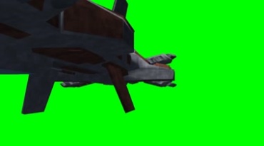 UFO宇宙飞船太空战舰飞行绿屏抠像影视特效视频素材