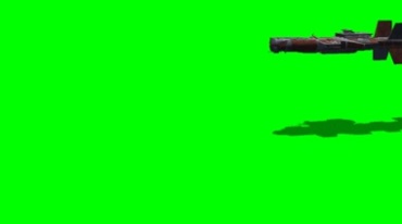 宇宙飞船战舰飞行绿布抠像影视特效视频素材