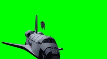 航天飞机宇航员绿幕免抠像影视特效视频素材