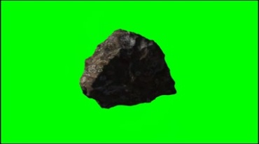 太空陨石飞行翻转动画绿屏抠像影视特效视频素材