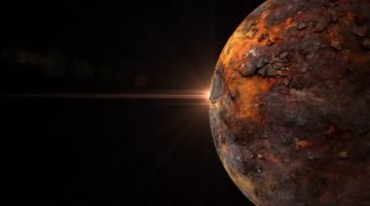 生锈的荒芜焦土星球行星视频素材