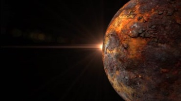 生锈的荒芜焦土星球行星视频素材