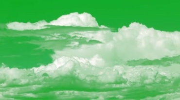 形状多样的天空云海云层白云连绵不绝绿屏抠像影视特效视频素材